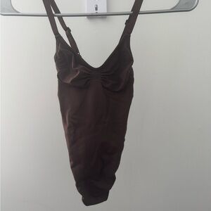 Skims Brown Shapewear Bodysuit